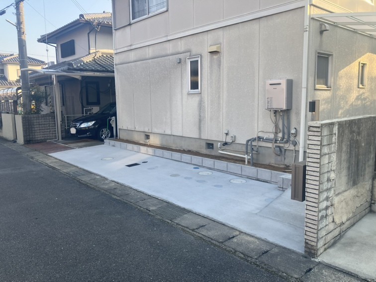 玄関前のリフォームで駐車・駐輪スペースを確保