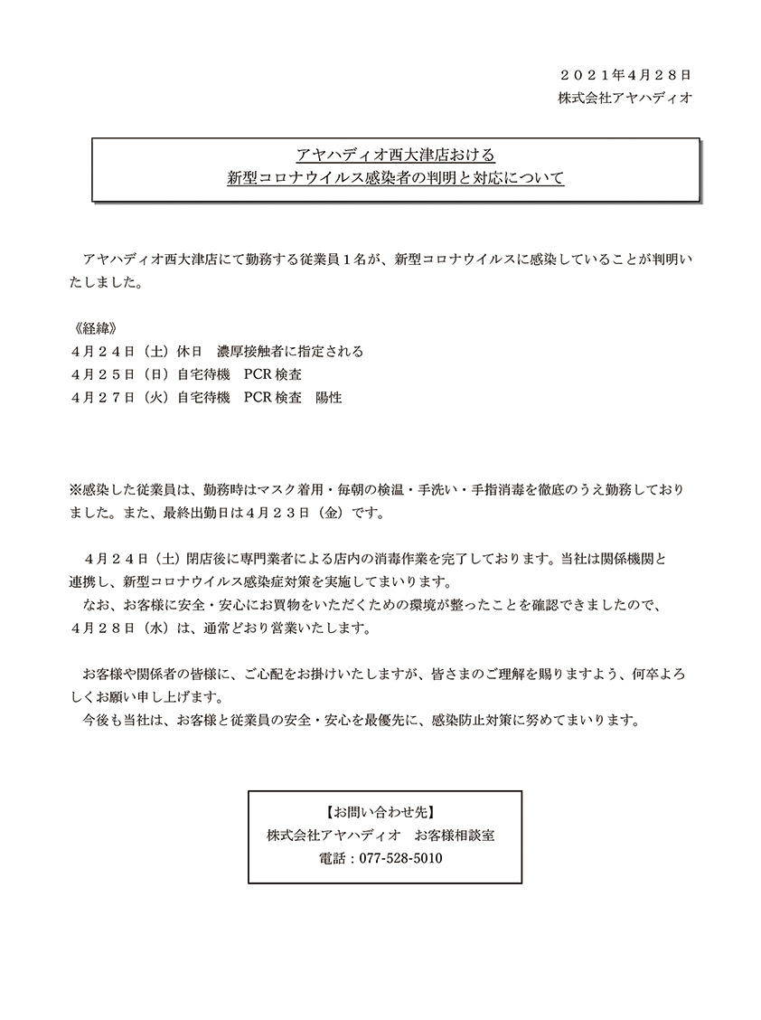 インフォメーション ホームセンター アヤハディオ