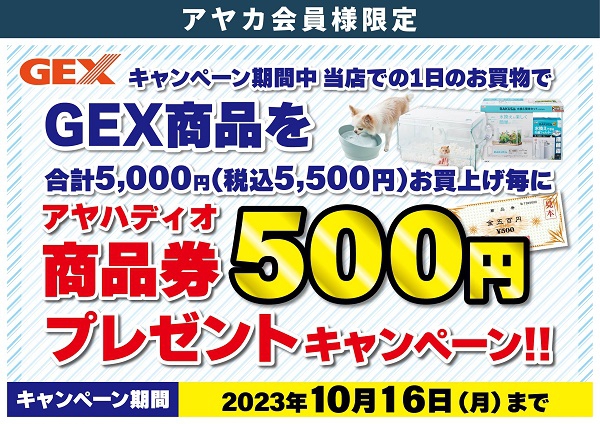 GEX商品券キャンペーン