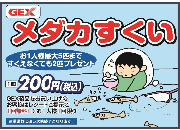 【予告】5月24日（土）メダカすくい開催！